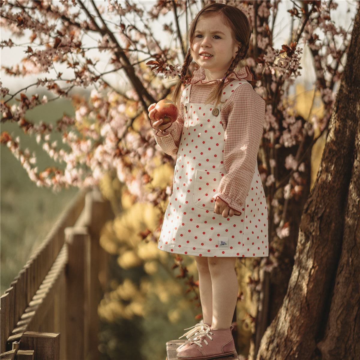 12M-10Y Polka Dot Pinafore Dress | Playful, Classic & Twirl-Ready