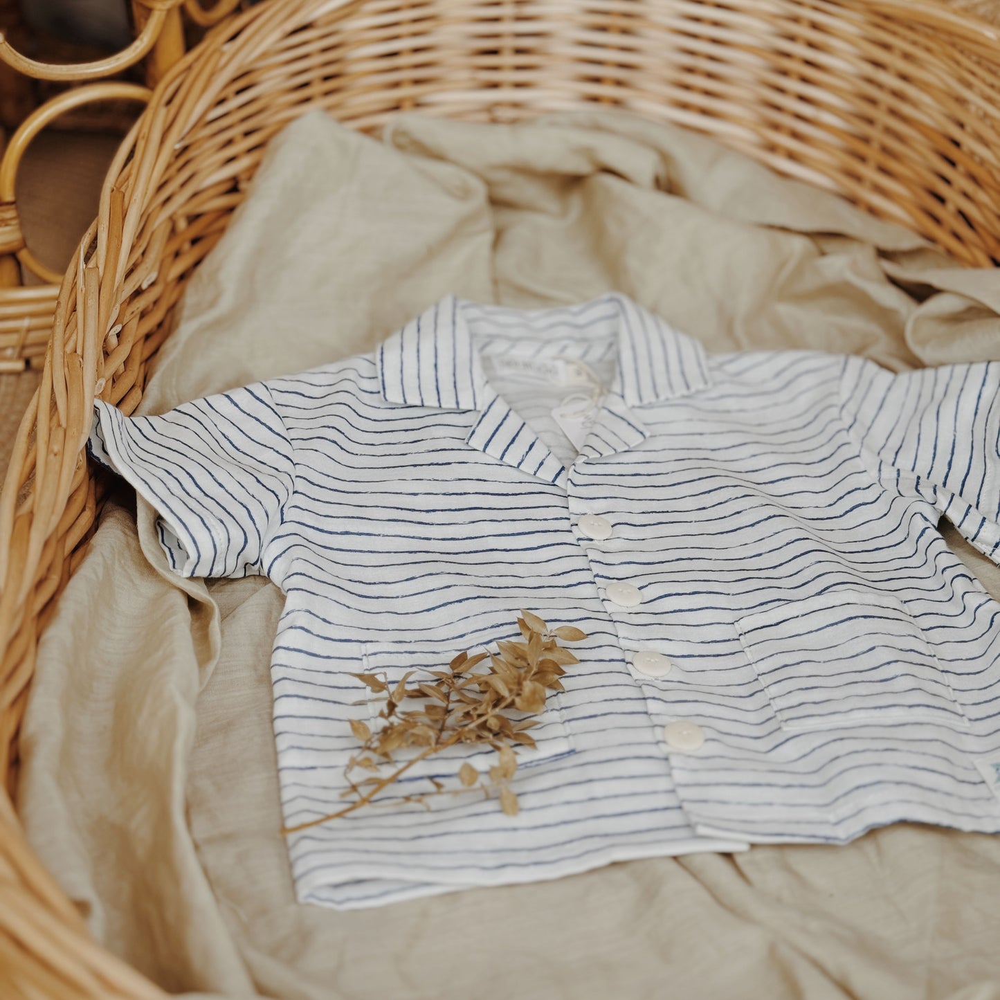12M–10Y Boys Striped Cotton Shirt | Easygoing, Breezy & Full of Summer Detail