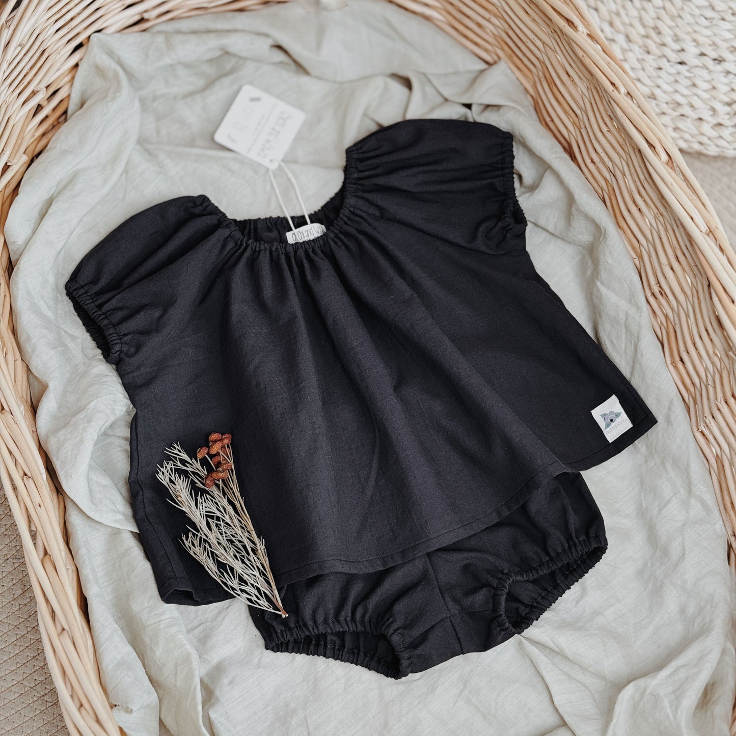 9M–8Y Deep Grey Cotton Summer Set | Soft, Airy & Full of Subtle Charm