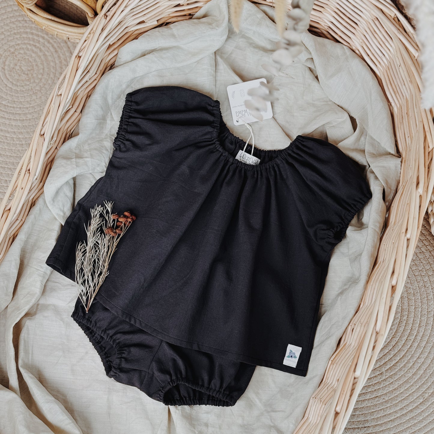 9M–8Y Deep Grey Cotton Summer Set | Soft, Airy & Full of Subtle Charm
