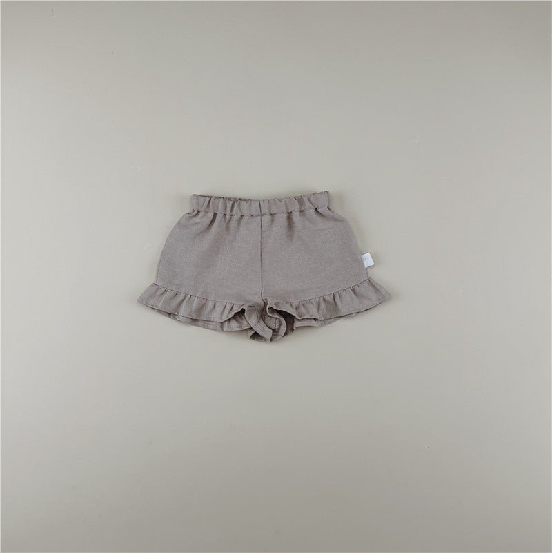 10+ Colors Linen Ruffle Shorts - Chichi and Wawa