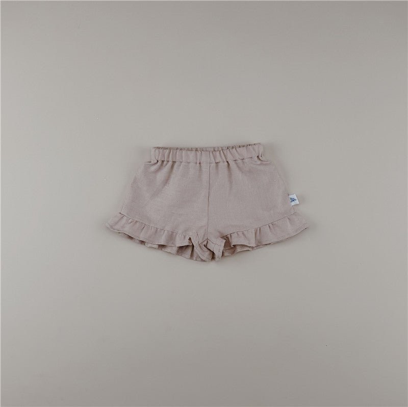 10+ Colors Linen Ruffle Shorts - Chichi and Wawa