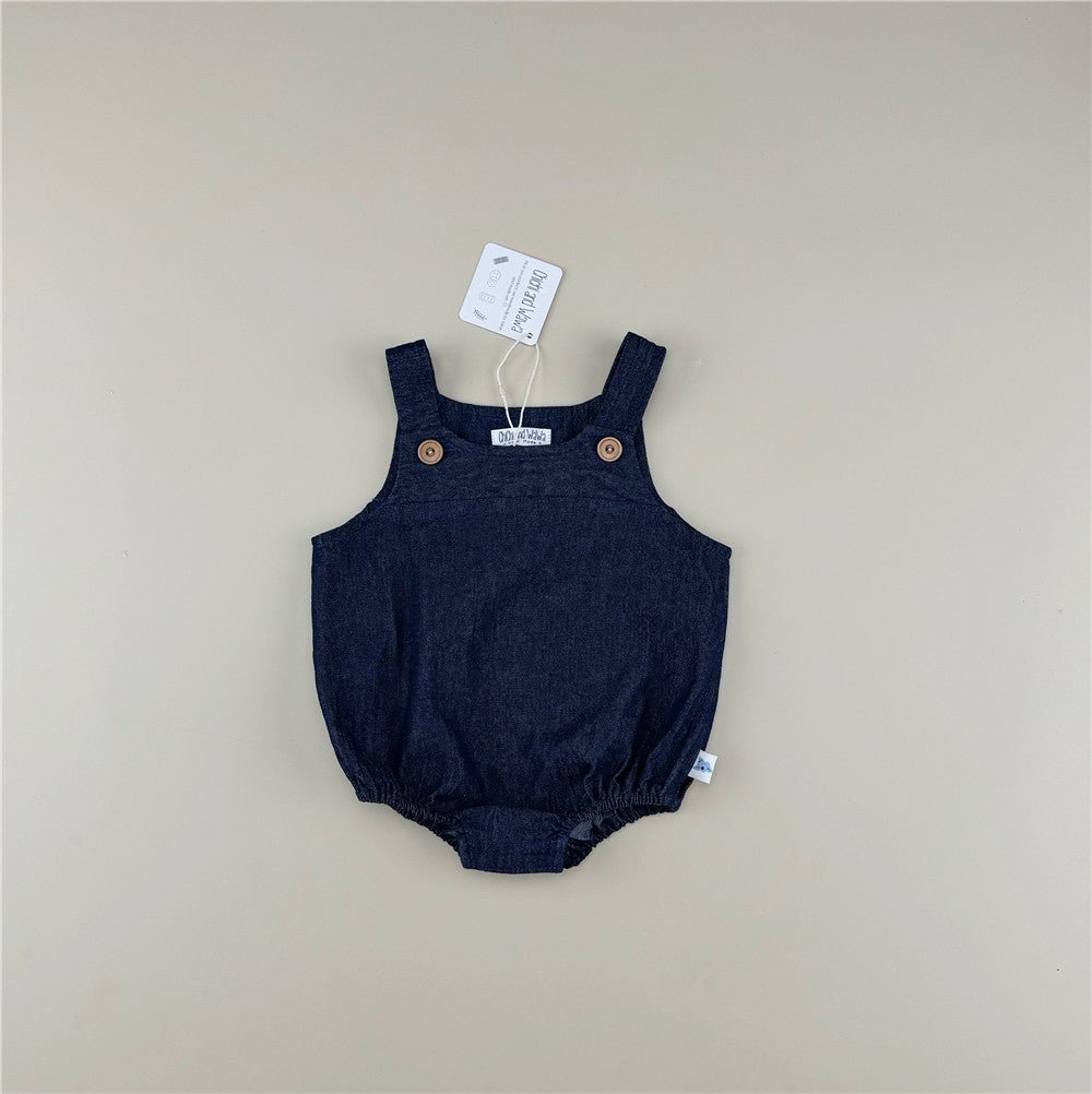 100% Cotton Soft Denim Baby Bodysuit - Chichi and Wawa