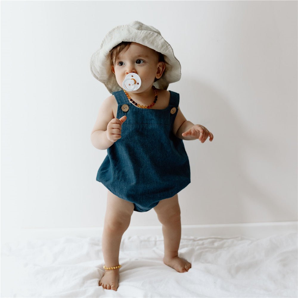100% Cotton Soft Denim Baby Bodysuit - Chichi and Wawa