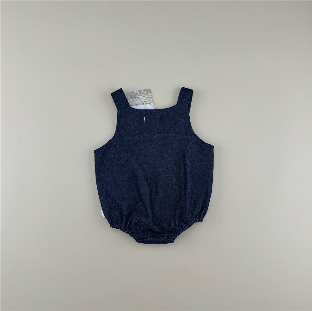 100% Cotton Soft Denim Baby Bodysuit - Chichi and Wawa