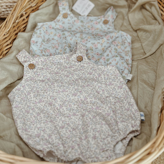 3M-3Y Baby Corduroy Overalls with Floral Charm | Soft, Stylish & Sustainable