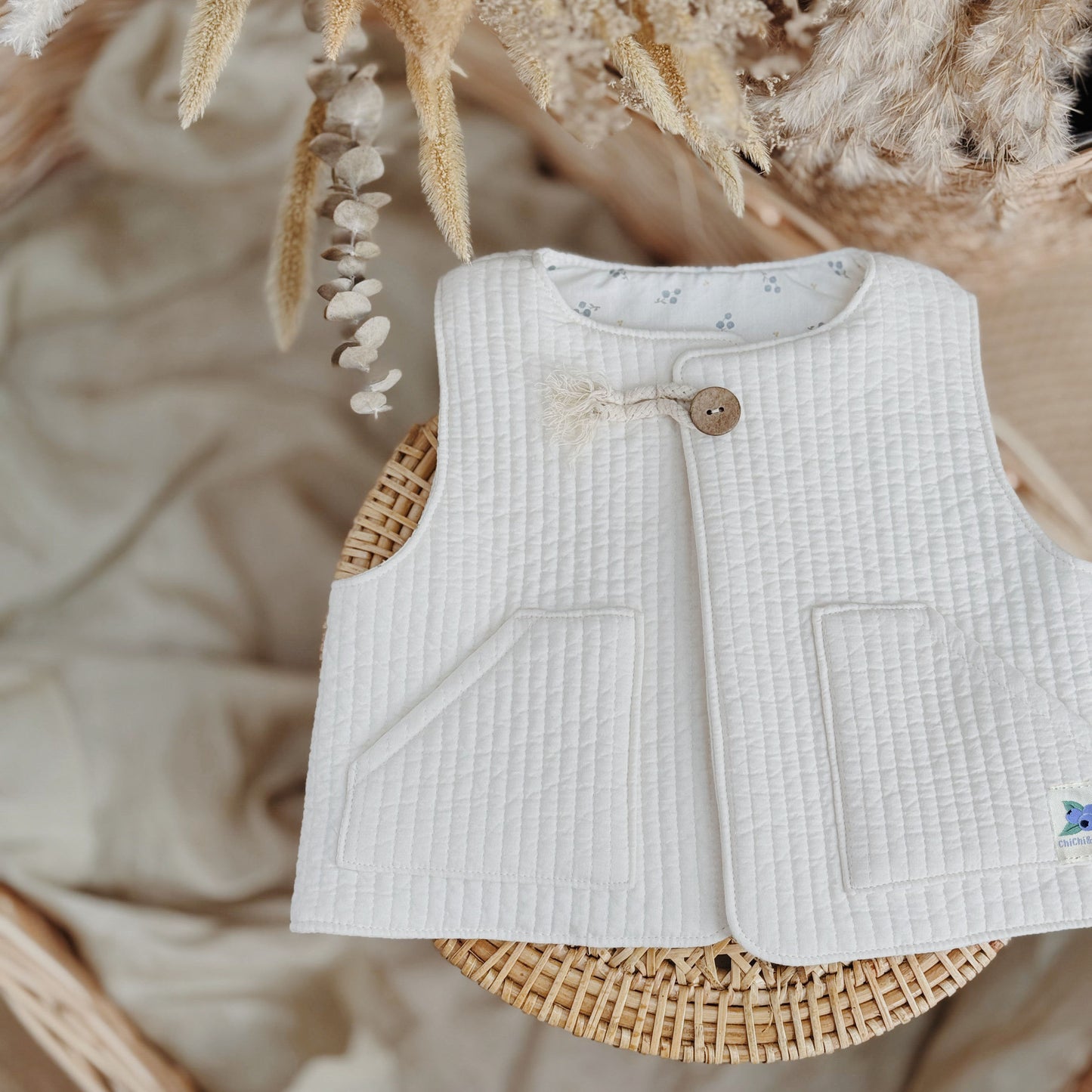 9M-10Y Unisex Winter Cotton Quilted Fabric Vest