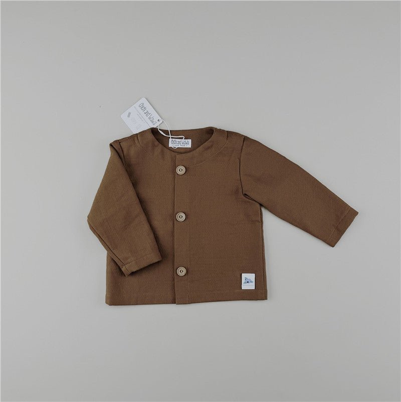 2 Colors Kids Genderless Blouse Long Sleeve Coat - Chichi and Wawa