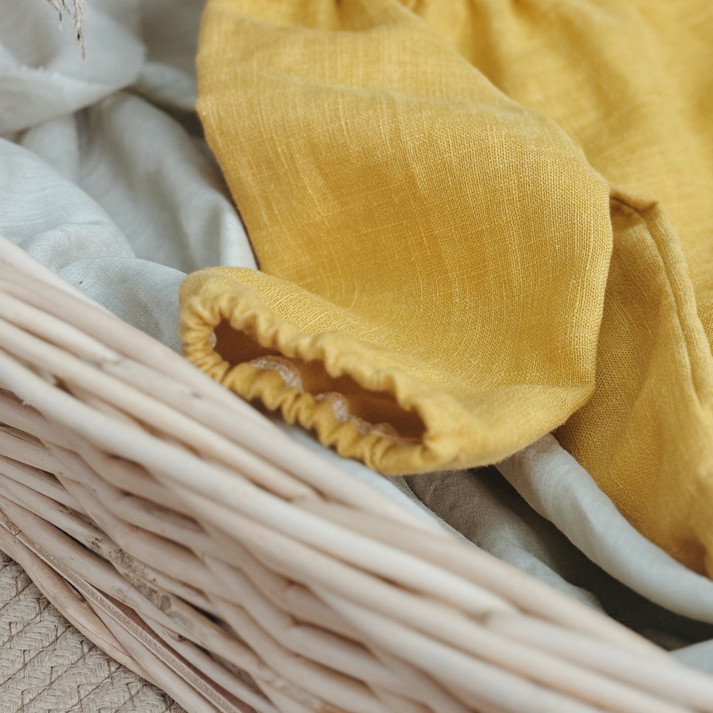 3M-3Y Linen Baby Long Sleeve Romper