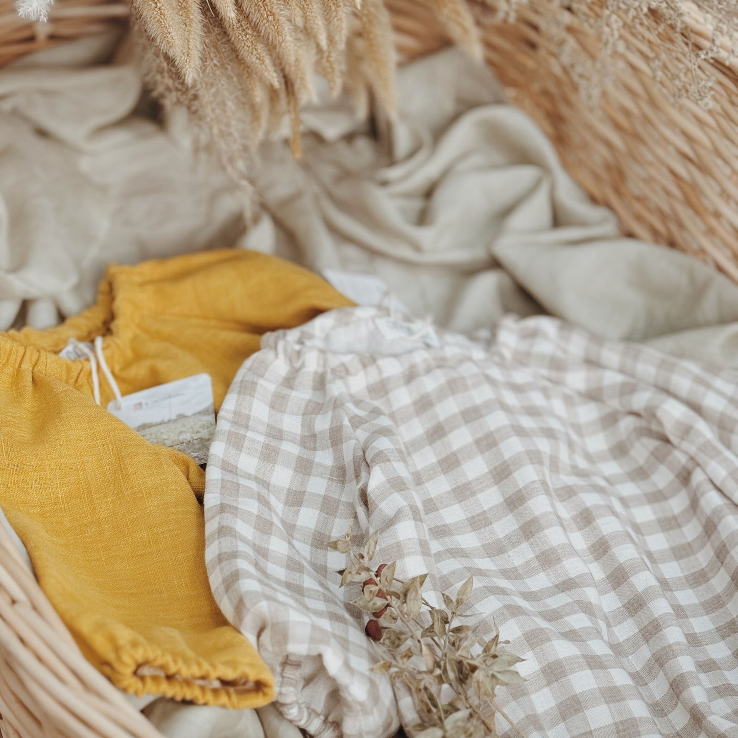 3M-3Y Linen Baby Long Sleeve Romper