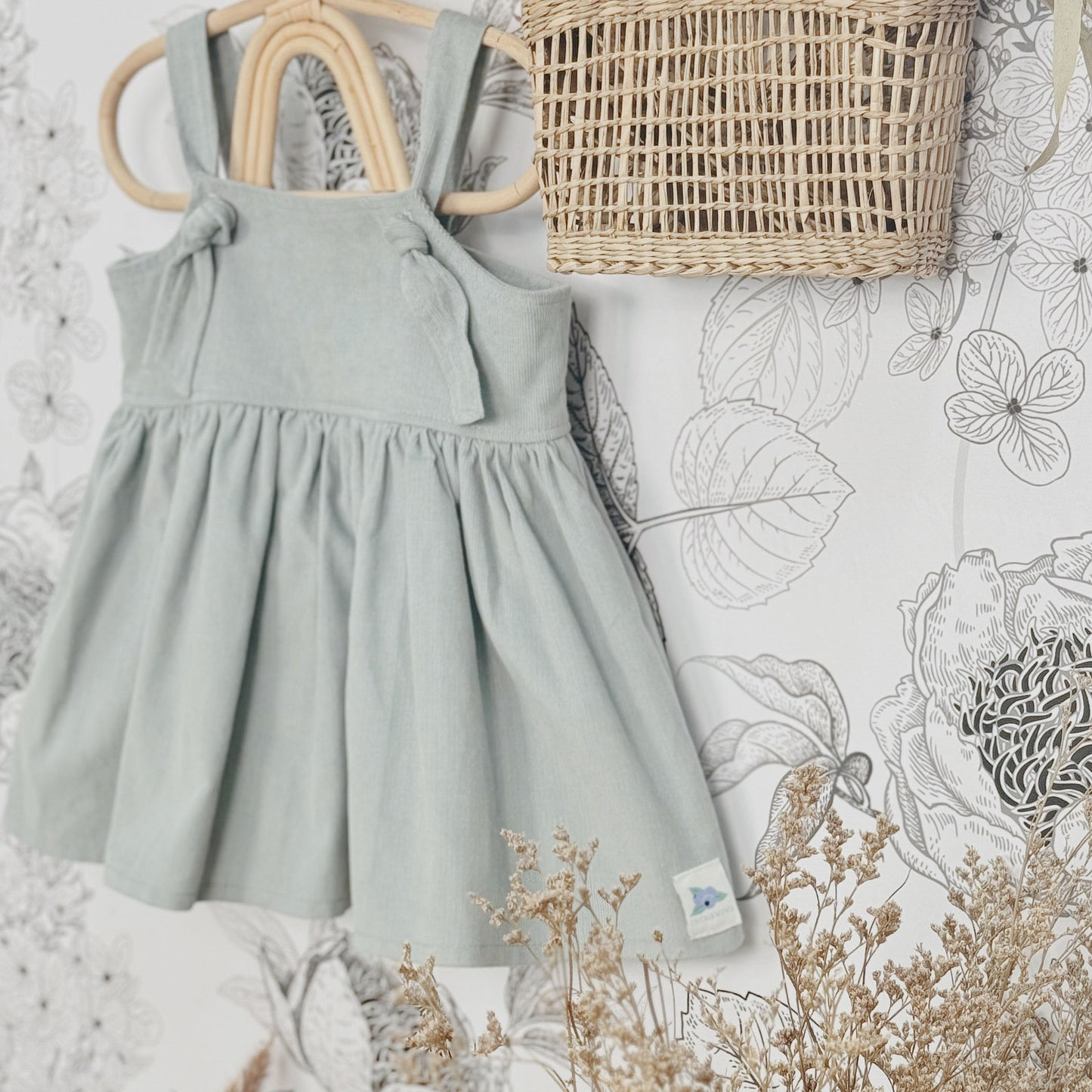 12M-10Y Fine Corduroy Strap Dress