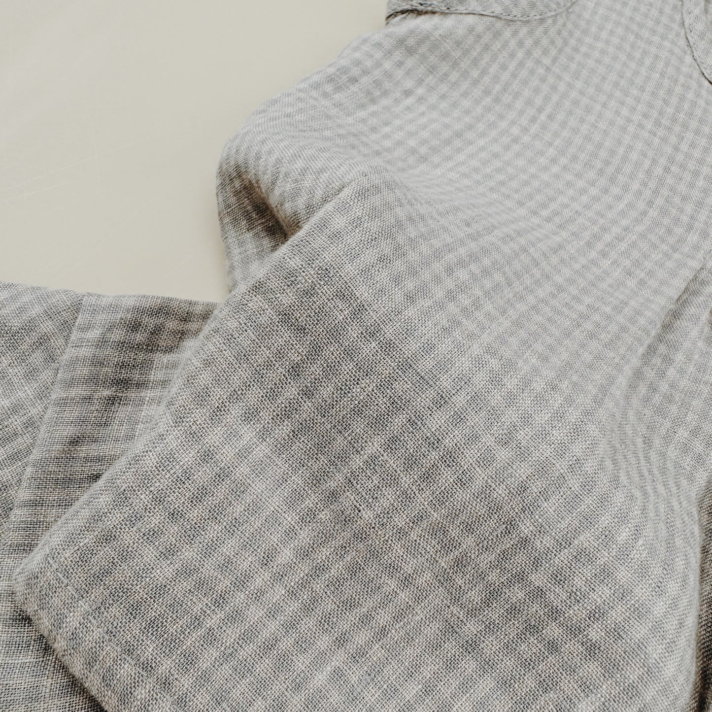 1-8Y Sleeveless Linen small checked sets