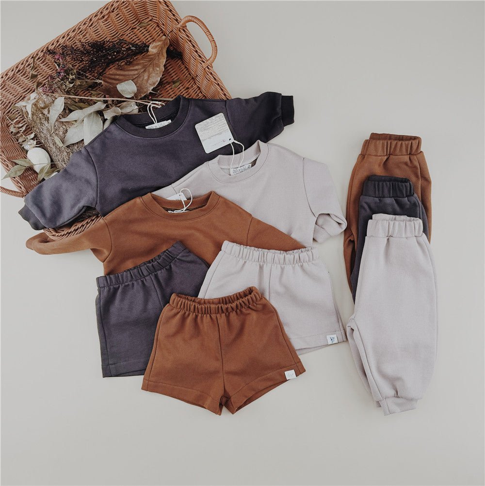 3 Colors 100% Cotton Teddy Top/Shorts/Pants - Chichi and Wawa