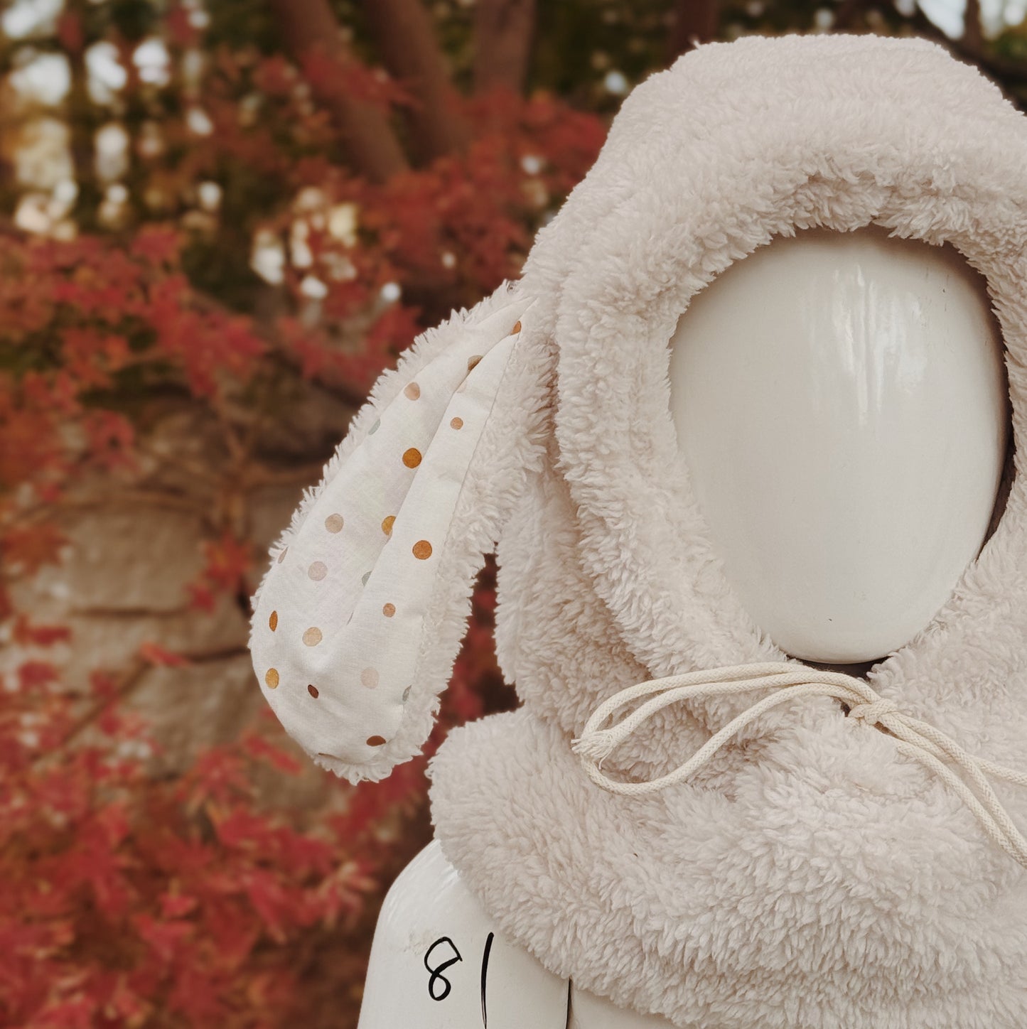 6M - 8Y Furry Hat with Ears & Scarf – Soft, Warm, and Customizable