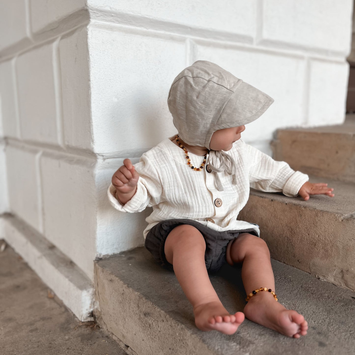 1-8Y Triple Gauze Muslin Cotton Coat/Blouse