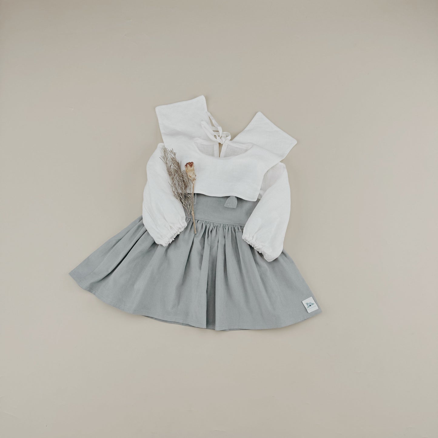 12M-10Y Fine Corduroy Strap Dress