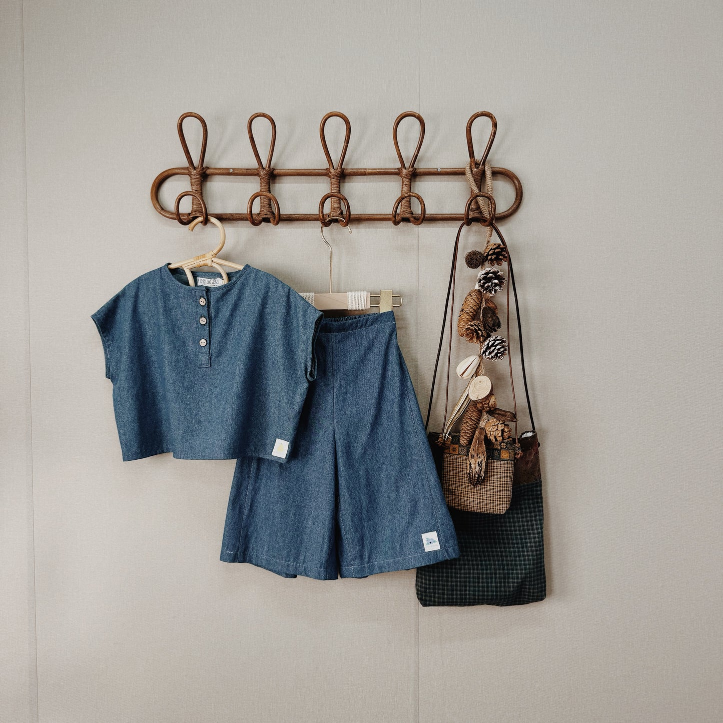 1-10Y Soft Denim Short Sleeve T-shirt