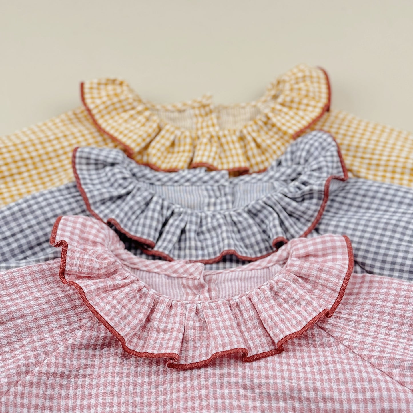 12M-8Y Organic Cotton Girl Ruffle Collar Long Sleeve T shirt
