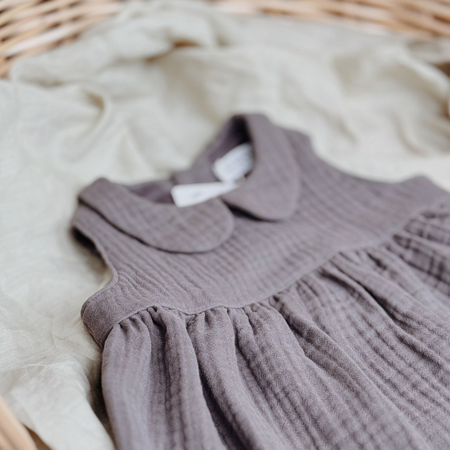 9M-10Y Triple Gauze Cotton Dress | Light, Airy & Timelessly Sweet