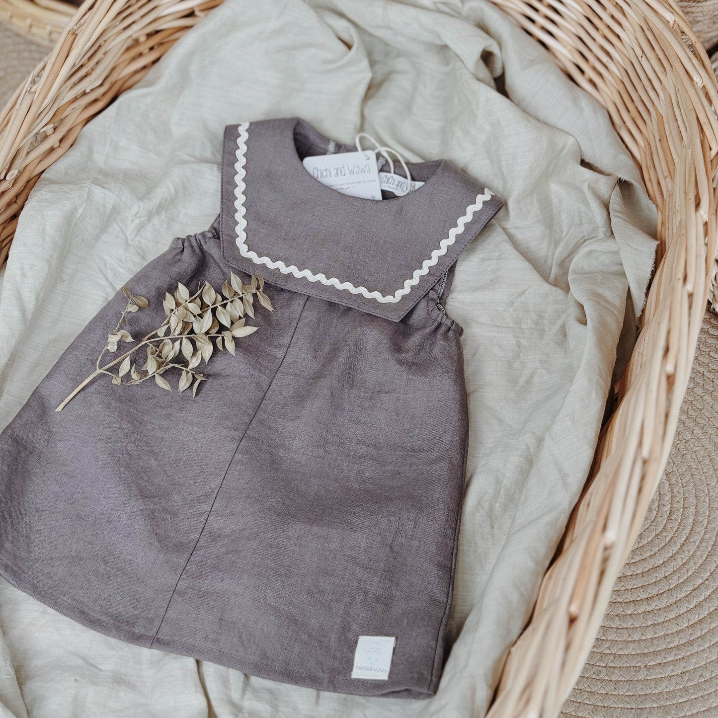 12M-10Y Timeless Linen Sailor Dress | Summer-Ready & Effortless Charm