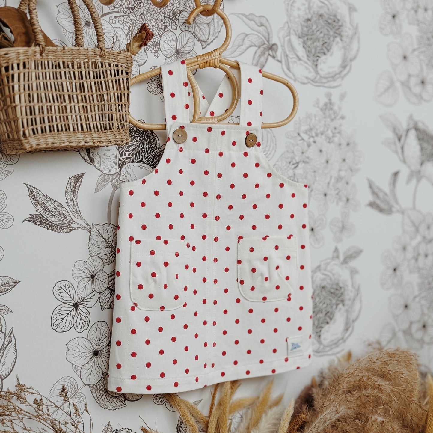 12M-10Y Polka Dot Pinafore Dress | Playful, Classic & Twirl-Ready