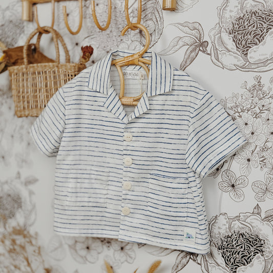 12M–10Y Boys Striped Cotton Shirt | Easygoing, Breezy & Full of Summer Detail