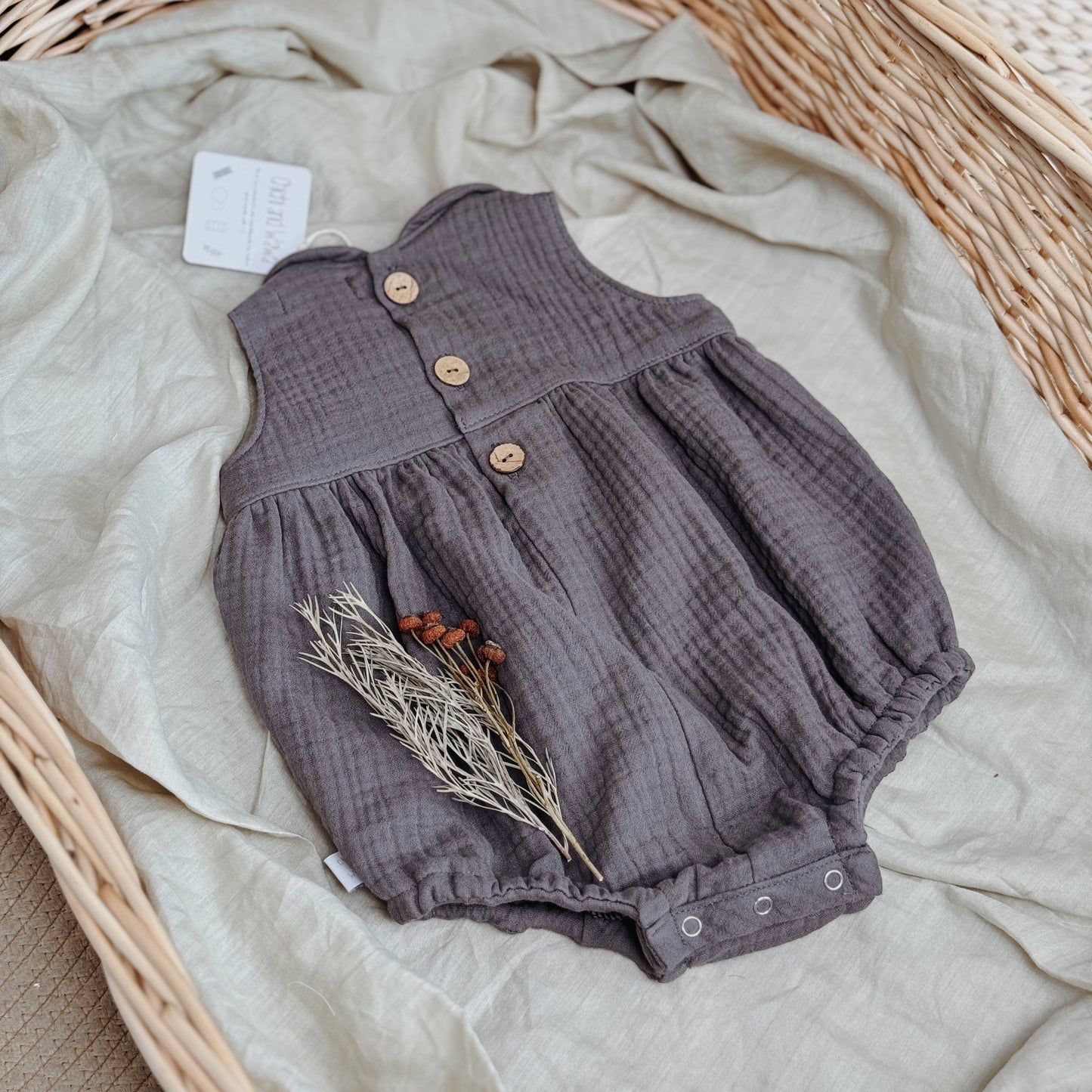 3M-4Y Triple Gauze Baby Romper | Soft, Airy & Perfect for Summer