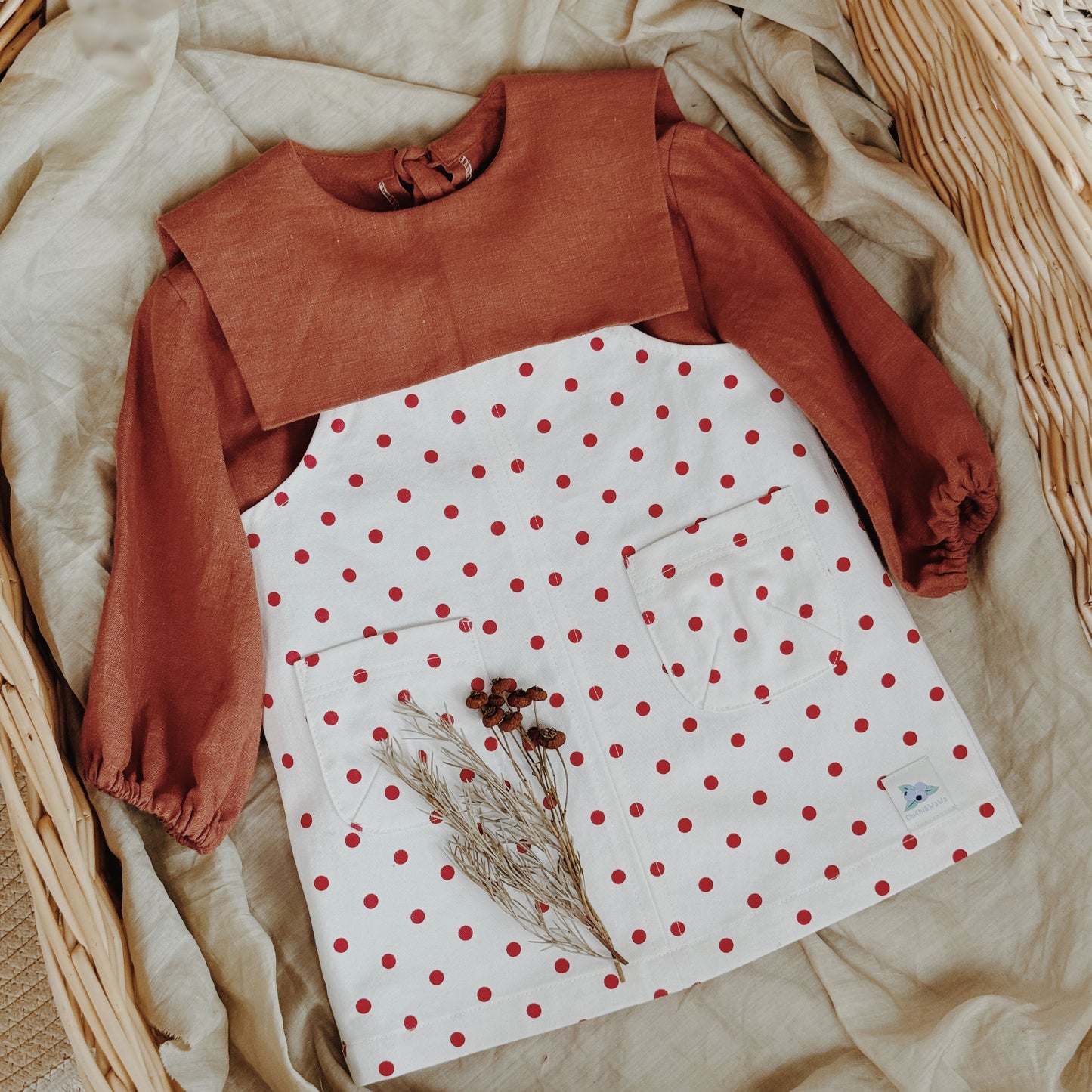 12M-10Y Polka Dot Pinafore Dress | Playful, Classic & Twirl-Ready