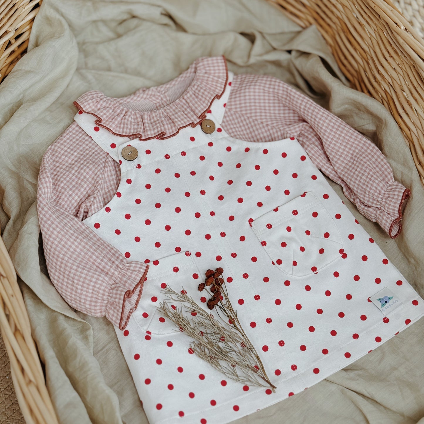 12M-10Y Polka Dot Pinafore Dress | Playful, Classic & Twirl-Ready