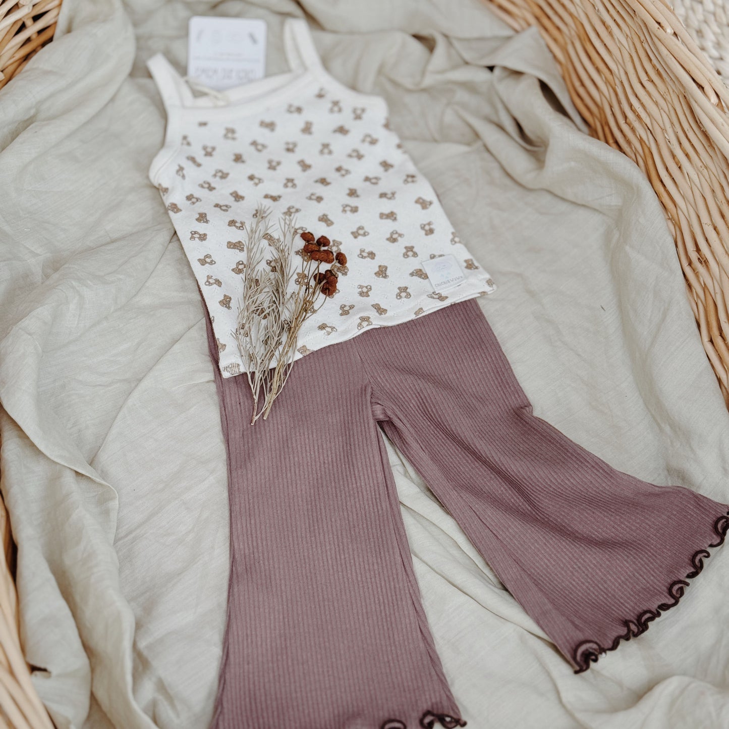 9M-10Y Ribbed Cotton Flare Pants | Chic, Comfy &amp; Perfect for All Seasons