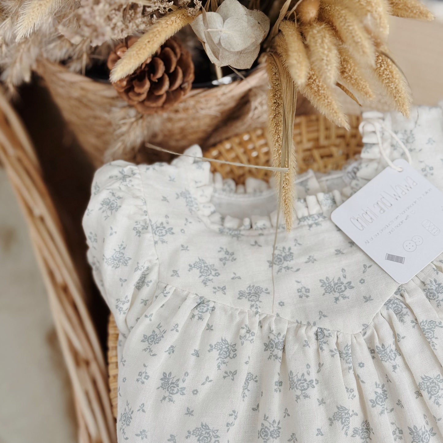 1-10Y Ultra-Soft Double Cotton Gauze Vintage Floral Dress
