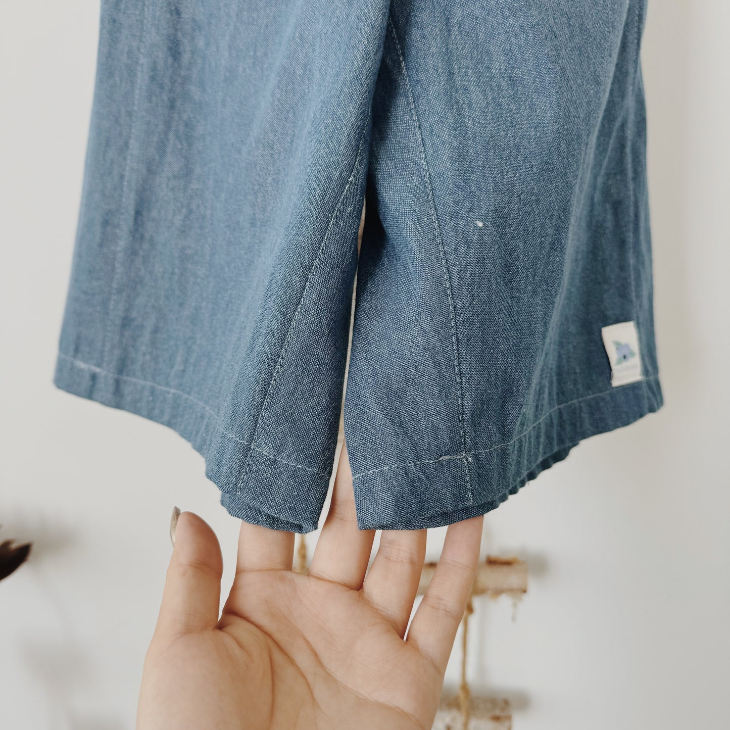 1-10Y Denim Wide-leg Pants