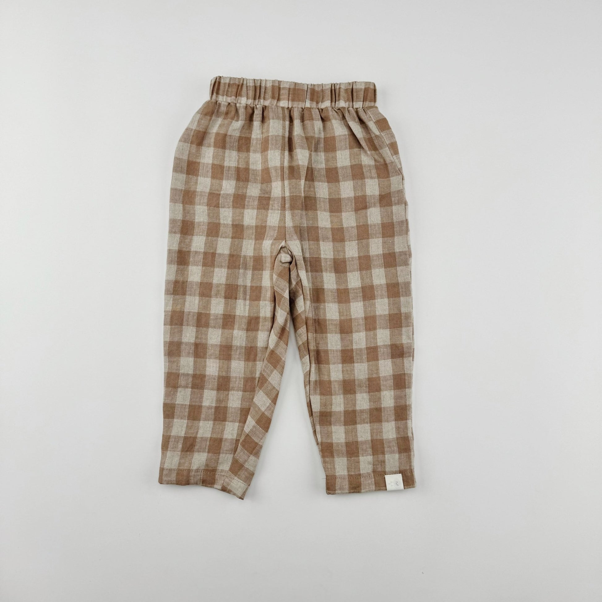 Checked Linen Pants - Chichi and Wawa