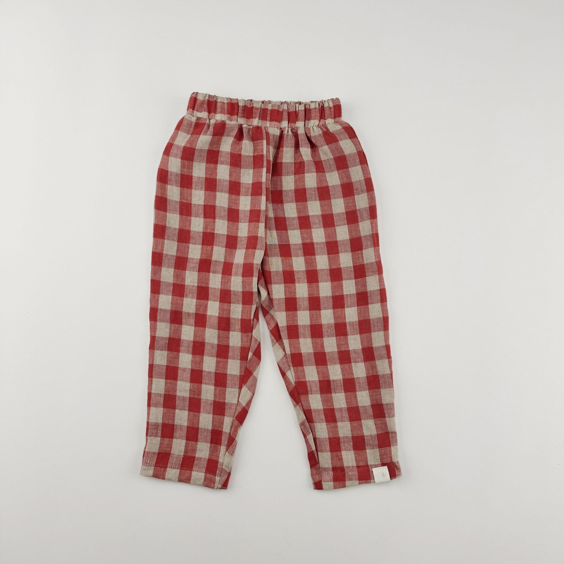 Checked Linen Pants - Chichi and Wawa