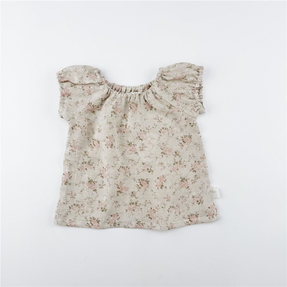 Floral Linen T-shirt and Bloomers - Chichi and Wawa