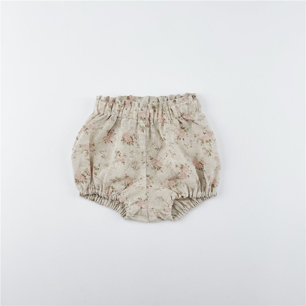 Floral Linen T-shirt and Bloomers - Chichi and Wawa