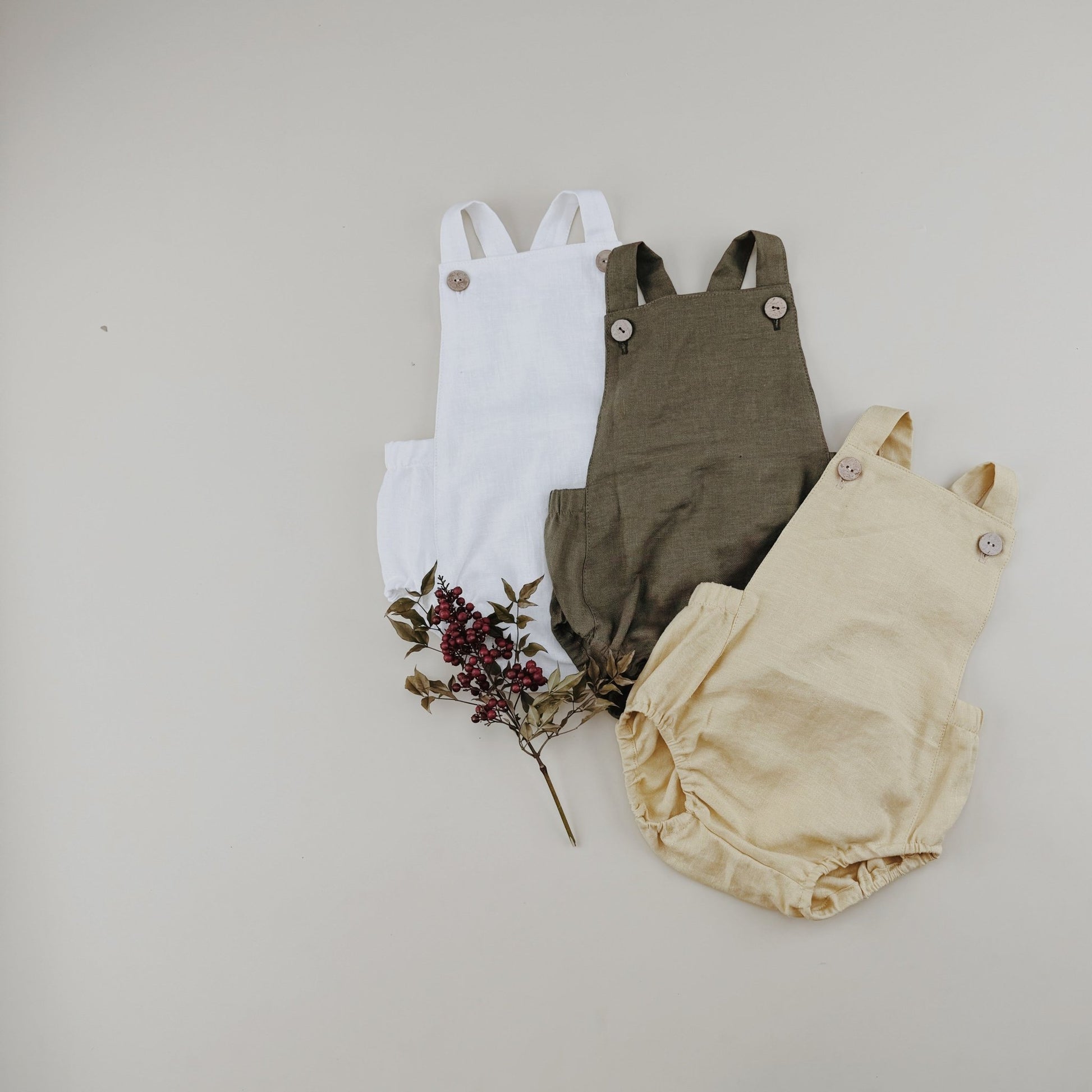 Linen Baby Strap Bodysuit - Chichi and Wawa