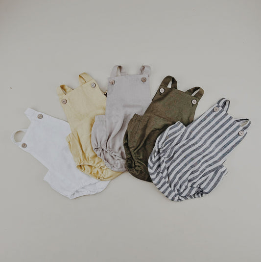 Linen Baby Strap Bodysuit - Chichi and Wawa