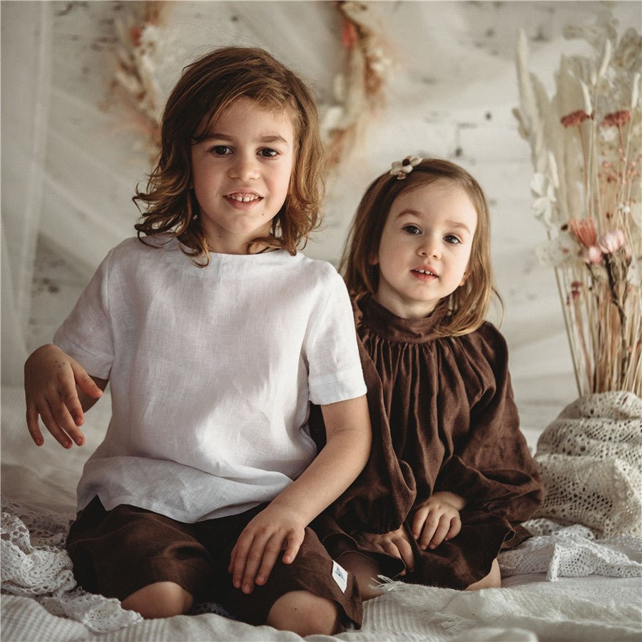 Linen Middle Pants - Chichi and Wawa