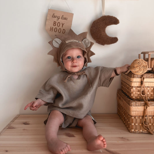 Nature Linen T shirt Shorts Sets - Chichi and Wawa