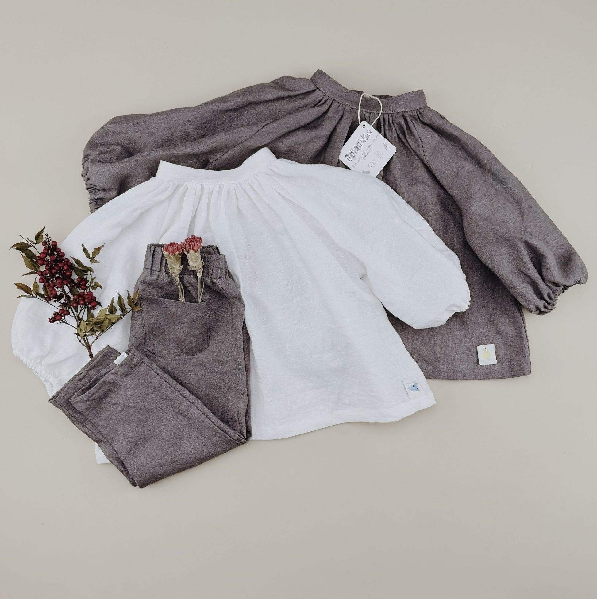 Solid Linen Pants - Chichi and Wawa
