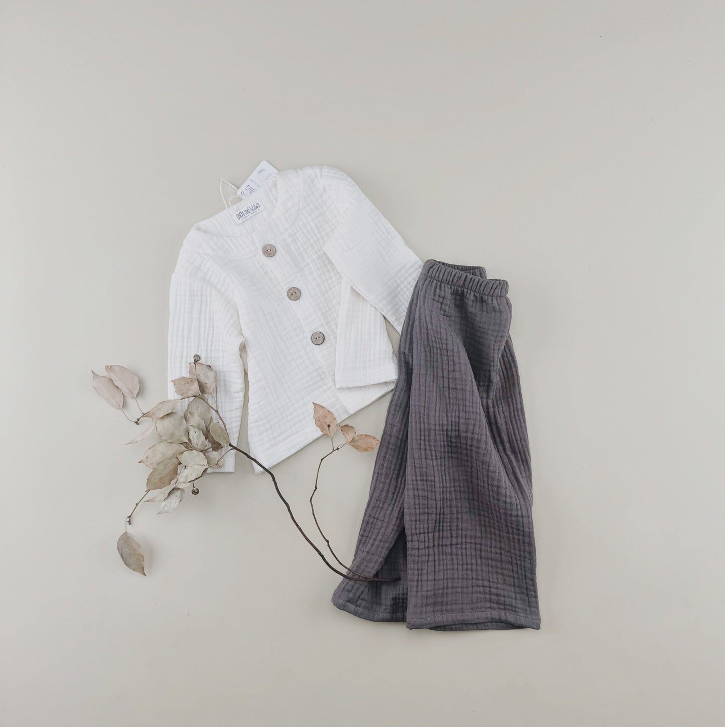 Triple Gauze Muslin Cotton Coat/Blouse - Chichi and Wawa