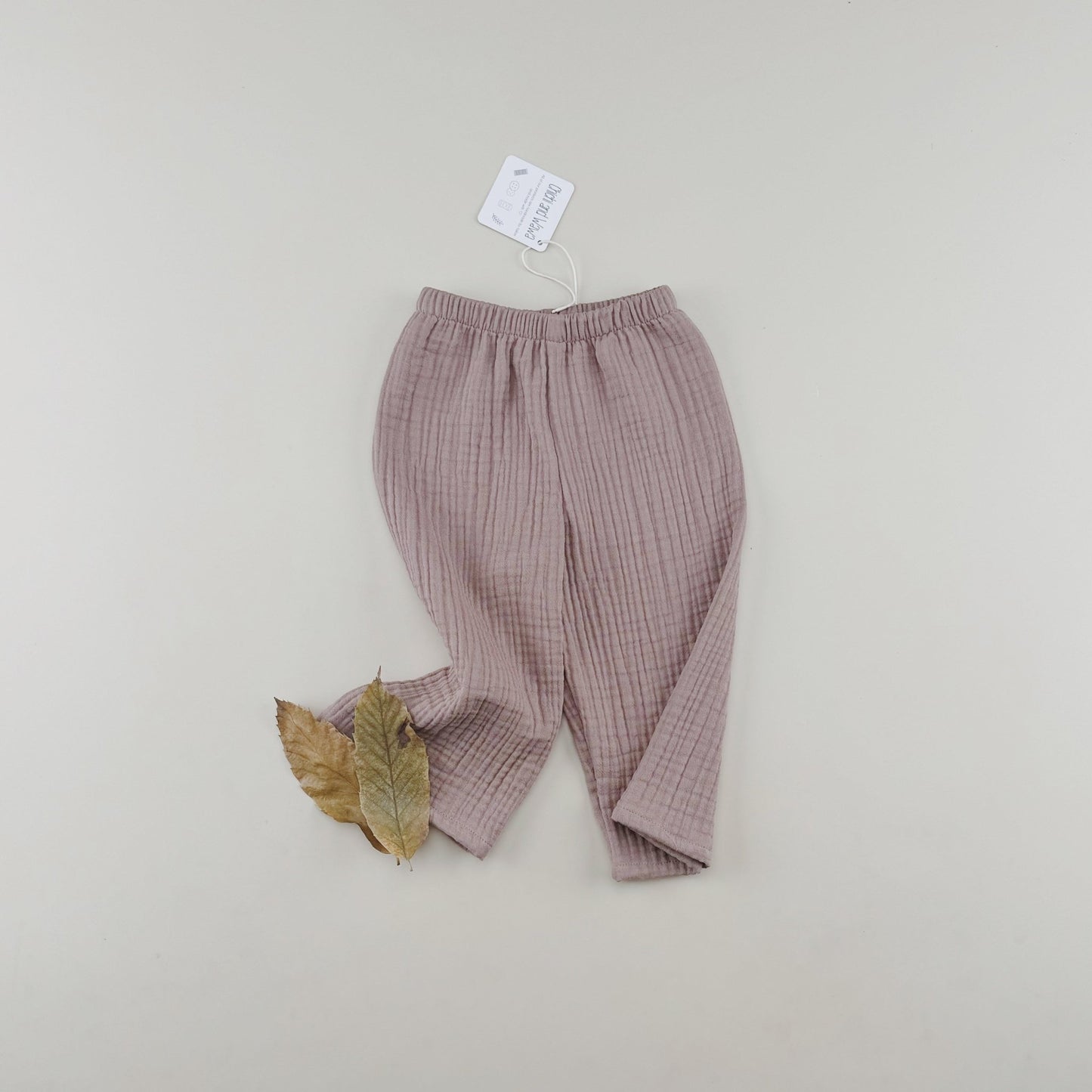 Triple Gauze Muslin Cotton Wide Leg Pants - Chichi and Wawa