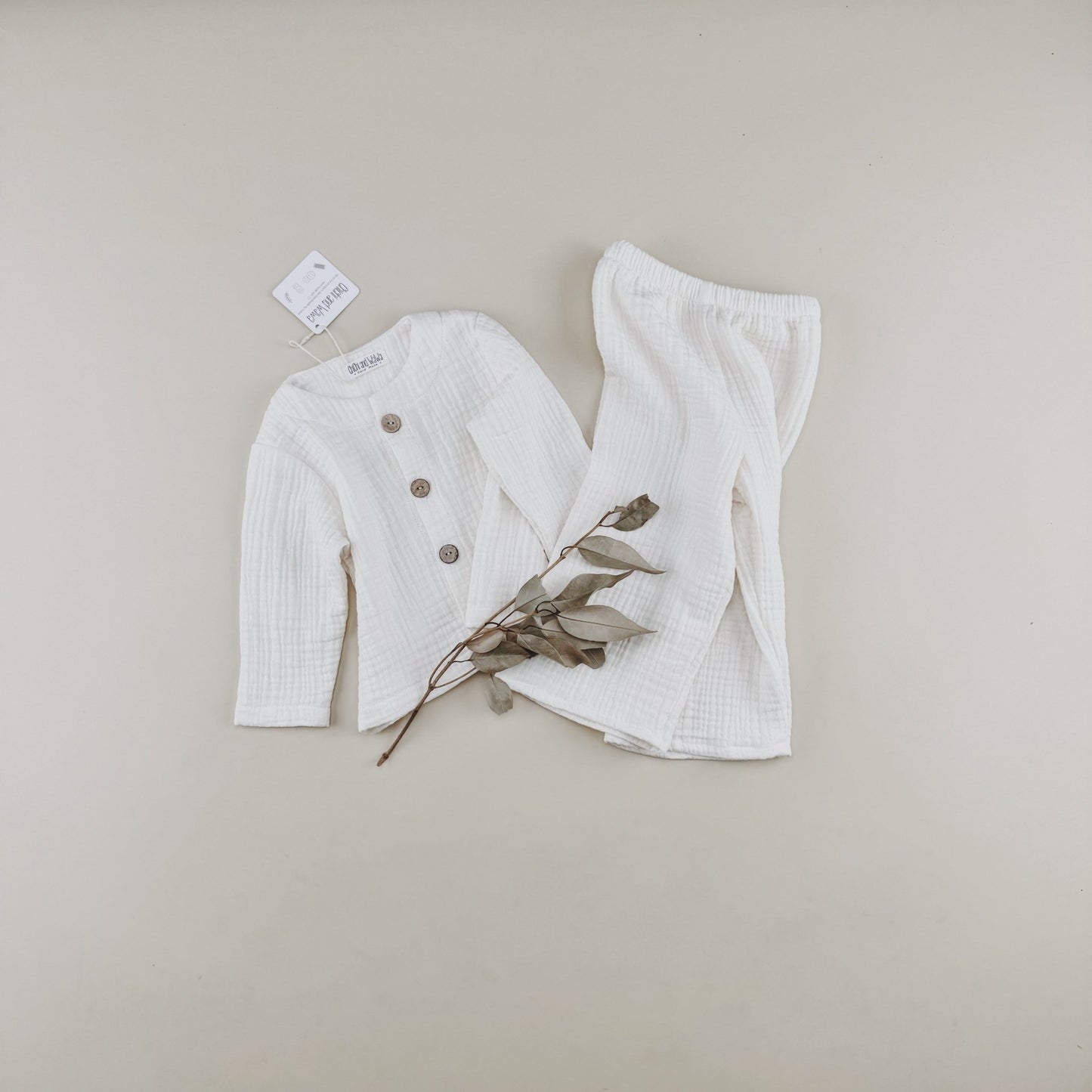 Triple Gauze Muslin Cotton Wide Leg Pants - Chichi and Wawa