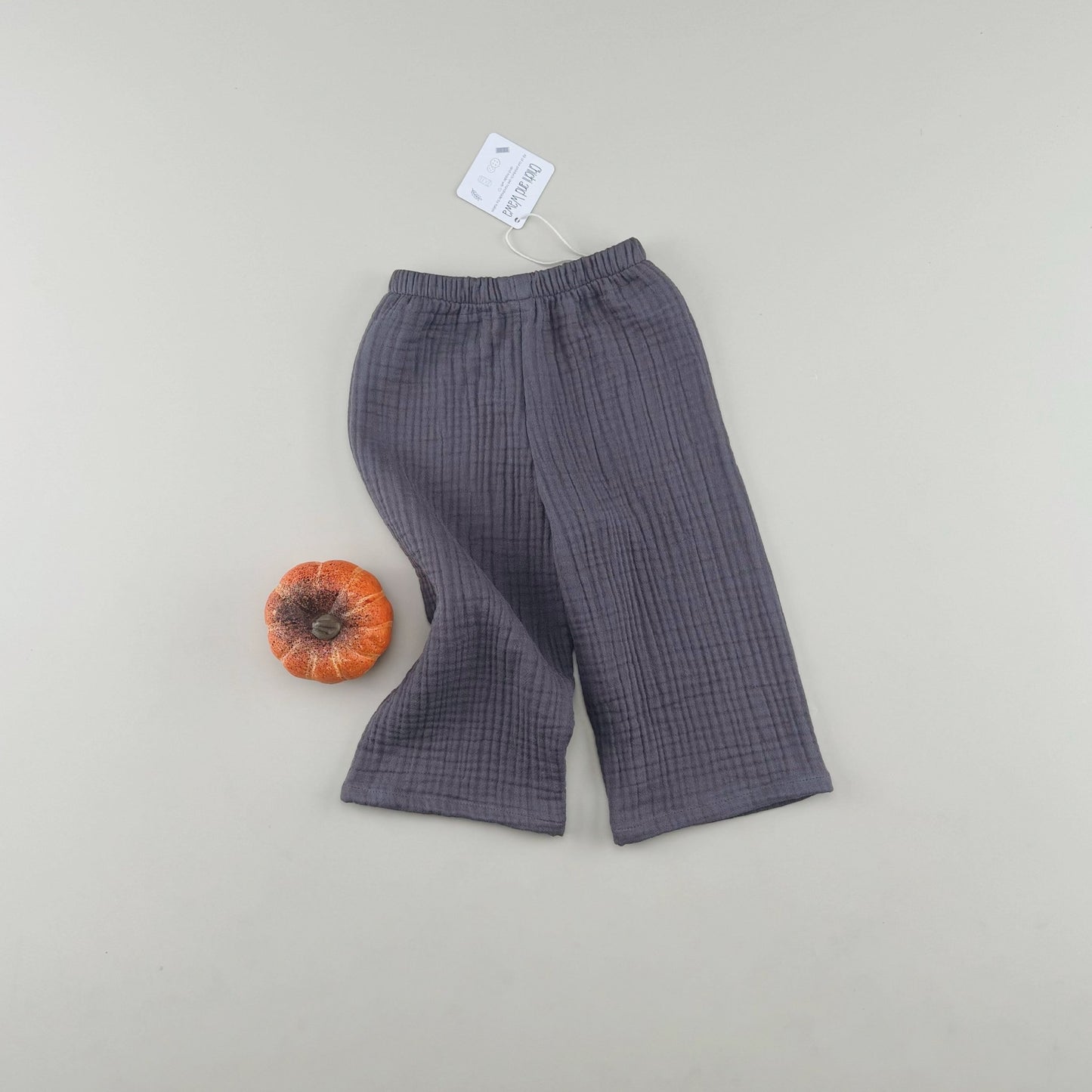Triple Gauze Muslin Cotton Wide Leg Pants - Chichi and Wawa