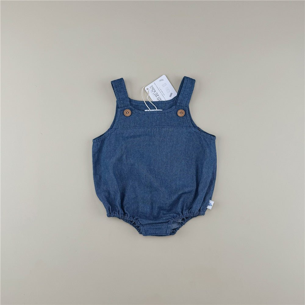 100% Cotton Soft Denim Baby Bodysuit - Chichi and Wawa