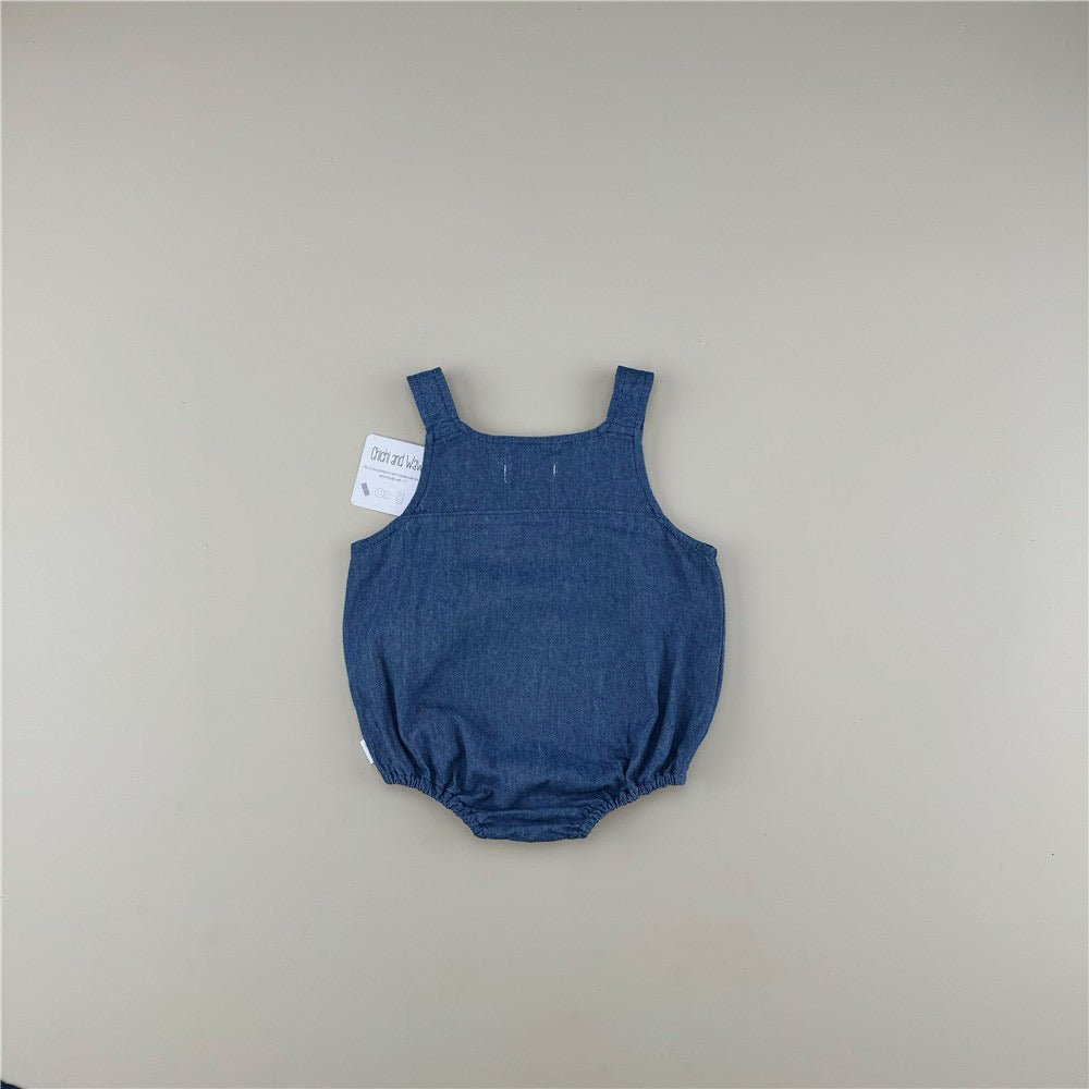 100% Cotton Soft Denim Baby Bodysuit - Chichi and Wawa