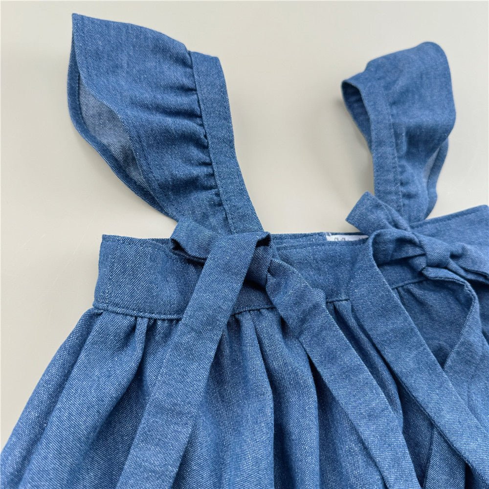 100% Cotton Soft Denim Dress - Chichi and Wawa