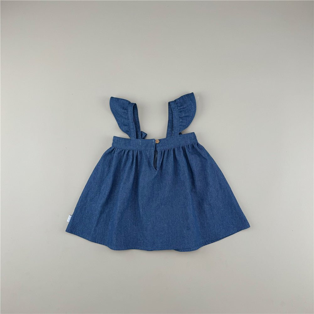 100% Cotton Soft Denim Dress - Chichi and Wawa