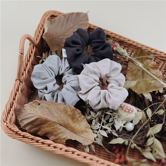 100% Cotton Soft Hair Scrunchies - Chichi and Wawa